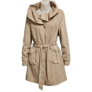 Quirky Trench Coat by Vertigo In Tan Eurochic Girly Sz.M-L